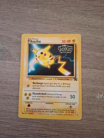 Pikachu Promo Kids WB first movie, Hobby en Vrije tijd, Verzamelkaartspellen | Pokémon, Ophalen of Verzenden, Zo goed als nieuw