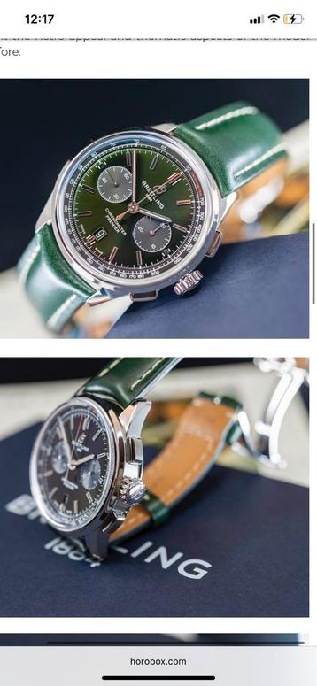 Horloge heren leder breitlin band “green “ beschikbaar voor biedingen