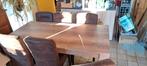 Table salle à manger avec 6 chaises, Maison & Meubles, 150 à 200 cm, Cinq personnes ou plus, Comme neuf, Enlèvement