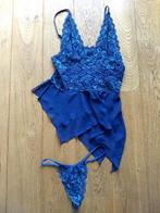 Top/Nuisette bleue avec string, Enlèvement, Bleu, Ensemble