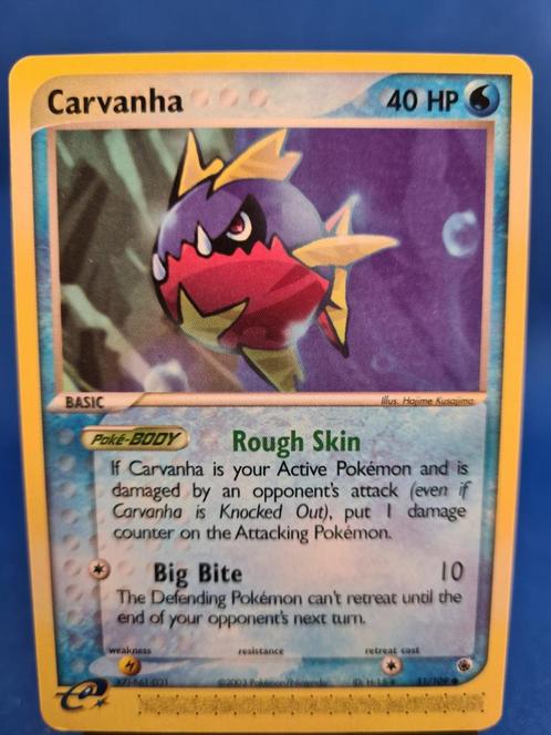 Carvanha 51/109 - Ruby &amp; Sapphire, Hobby en Vrije tijd, Verzamelkaartspellen | Pokémon, Gebruikt, Verzenden