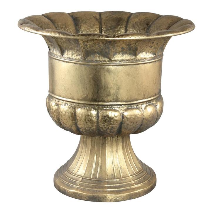 Grote antiek gouden metalen VAAS - old gold look, Huis en Inrichting, Woonaccessoires | Vazen, Nieuw, Overige kleuren, 50 tot 75 cm