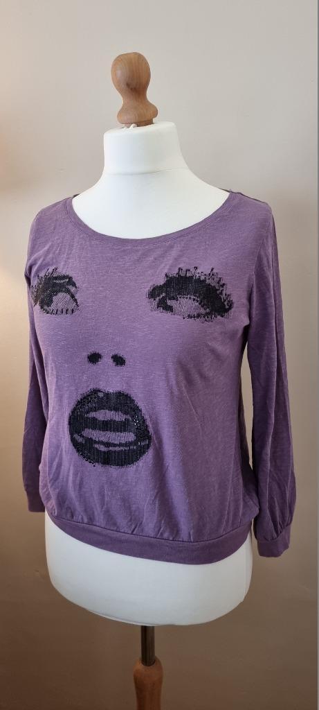 NIEUW artikel : MnG blouse - Maat L, Kleding | Dames, Blouses en Tunieken, Nieuw, Maat 42/44 (L), Paars, Ophalen of Verzenden