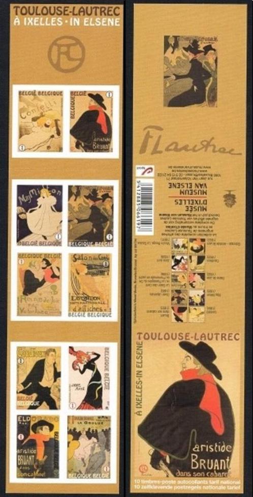 B122 Postzegels Henri de Toulouse-Lautrec in Elsene, Postzegels en Munten, Postzegels | Europa | België, Frankeerzegel, Met plakker