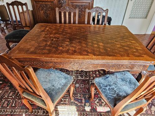 Ensemble salle à manger Louis XIII en chêne massif, Antiek en Kunst, Antiek | Meubels | Tafels, Ophalen