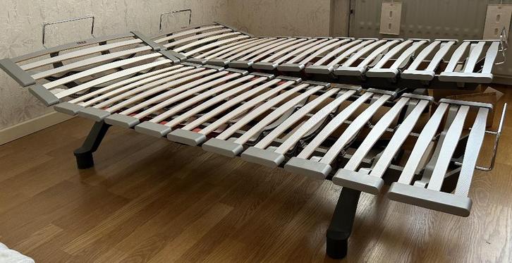 Sommiers à lattes réglables Swissflex 2 x 80 cm., Maison & Meubles, Chambre à coucher | Matelas & Sommiers, Comme neuf, Sommier