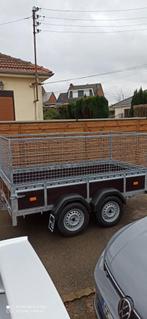 Remorque bois + grillage double essieux 2.60/1.30 neuve!!!, Autos : Divers, Remorques, Enlèvement, Neuf