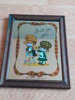 Ingelijste vintage spiegel 'Just for you', 1977, Antiek en Kunst, Ophalen of Verzenden