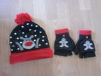 zwart-rode muts + gratis bijhorende handschoentjes, Enfants & Bébés, Vêtements enfant | Bonnets, Écharpes & Gants, Garçon ou Fille
