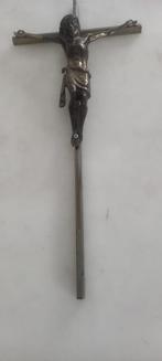 Metalen crucifix met Christusfiguur, Ophalen of Verzenden