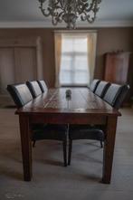 Landelijke stoelen set 6 stuks, Huis en Inrichting, Ophalen, Bruin, Hout, Zo goed als nieuw