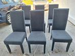 6 eetkamer stoelen met hoge rug, Gebruikt, Ophalen of Verzenden