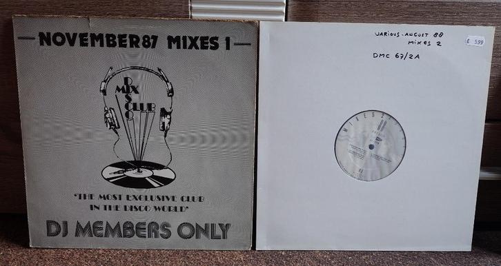 2x DMC November 1987+ August 88 Mixes, Cd's en Dvd's, Vinyl | Dance en House, Gebruikt, Disco, 12 inch, Verzenden