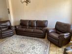 Lederen Salon, Huis en Inrichting, Ophalen, Gebruikt, Leer