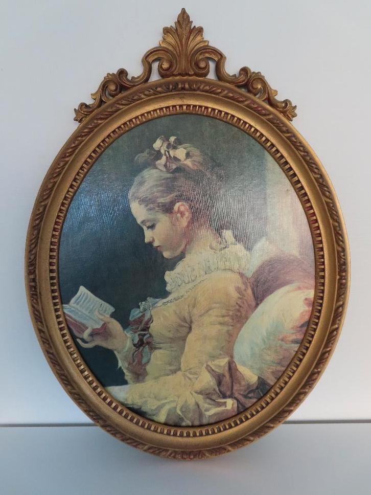 La Liseuse replica schilderij, Antiek en Kunst, Curiosa en Brocante, Ophalen of Verzenden