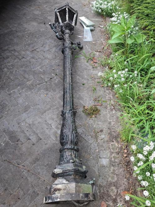 aluminum lantaarnpaal met werk aan ;), Tuin en Terras, Buitenverlichting, Gebruikt, Aluminium, Netvoeding, Ophalen