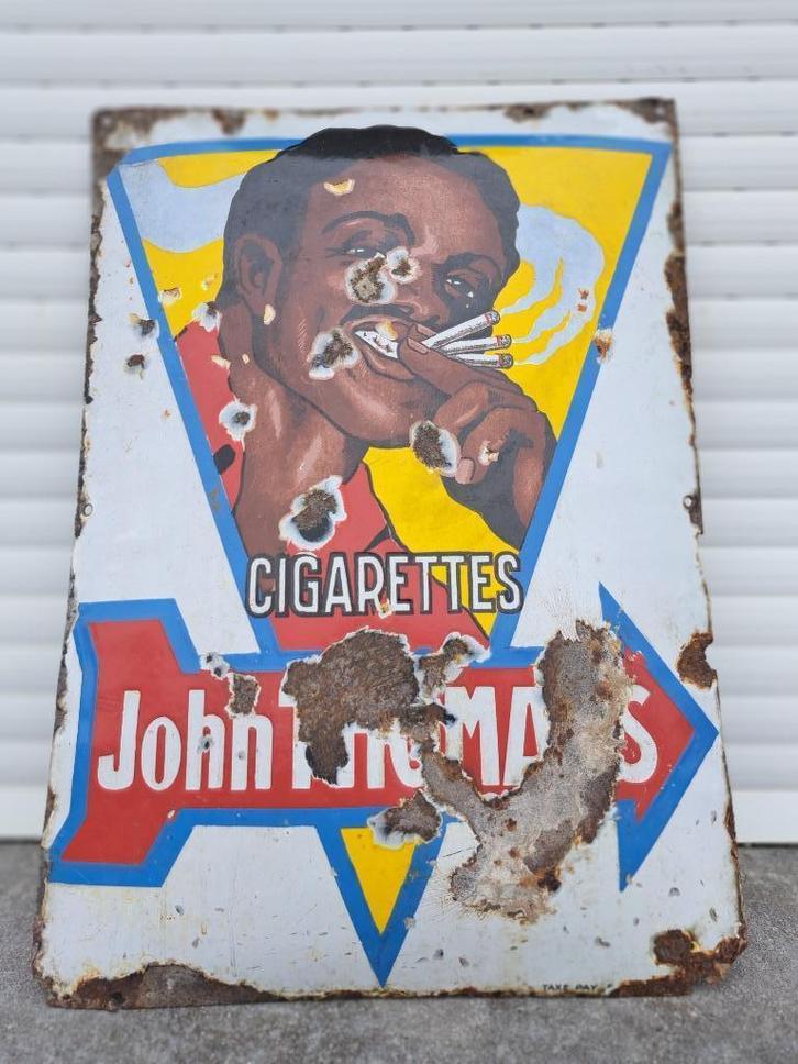 Plaque emaille john thomass , Verzamelen, Merken en Reclamevoorwerpen, Ophalen of Verzenden