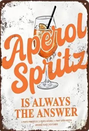 Panneau vintage Aperol Spritz - pool house mancave neuf, Enlèvement ou Envoi, Neuf, Panneau publicitaire