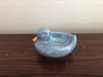 Vintage schaaltje eend parelmoer blauw / goud, Ophalen of Verzenden