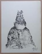 FRANS MINNAERT / FIGUUR / ORIGINEEL WERK / 40x30cm / SIG, Enlèvement ou Envoi