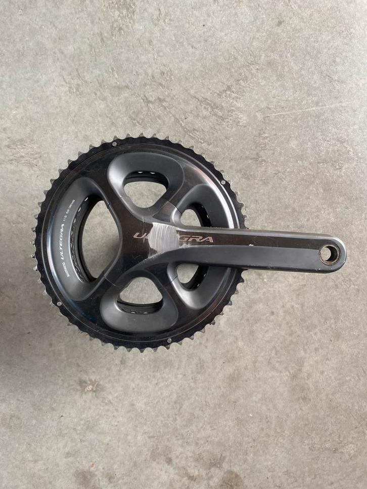 Shimano Ultegra Crankstel – 52/36 – 172,5 mm, Fietsen en Brommers, Fietsonderdelen, Gebruikt, Racefiets, Crankstel of Pedalen