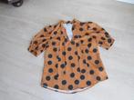 Nife oranje blouses met blauwe bollen maat 42, Comme neuf, Taille 42/44 (L), Enlèvement ou Envoi, Orange