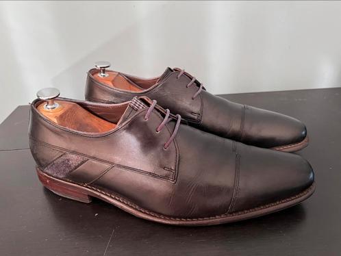 Floris van Bommel herenschoenen maat 8.5 / 42.5, Kleding | Heren, Schoenen, Gedragen, Veterschoenen, Zwart, Ophalen of Verzenden