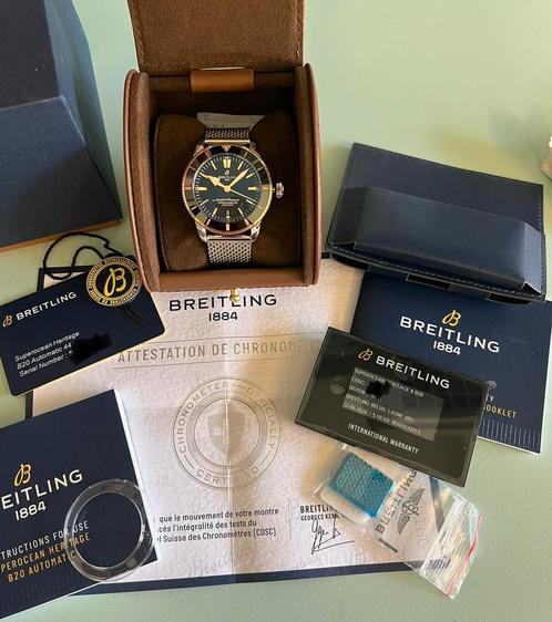 Breitling super océan héritage 44mm, Handtassen en Accessoires, Horloges | Heren, Zo goed als nieuw, Polshorloge, Breitling, Staal
