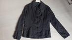 zwarte blouse / hemd met puntkraag 80's style, Comme neuf, Noir, Taille 38/40 (M), Enlèvement