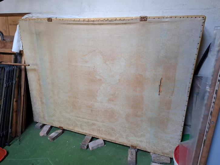 Antieke boxspring 140x196 (>100 jaar oud), Huis en Inrichting, Slaapkamer | Bedden, Gebruikt, Hout, Ophalen