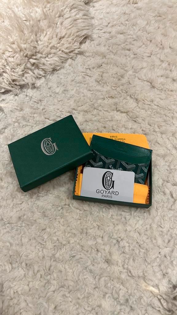 Prachtige goyard kaarthouder, Handtassen en Accessoires, Portemonnees, Nieuw, Overige merken, Groen, Leder, Ophalen of Verzenden