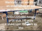 werkbanken met onderschap en bakken, Ophalen, Zo goed als nieuw