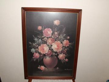 frame, wanddecoratie met pioenrozen 