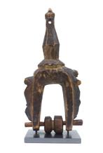 Art West Africa - Loom katrolbeugel met metalen voet - Mali, Ophalen of Verzenden