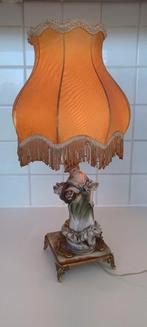 Tafellamp met biscuit en onyx marmer, Antiek en Kunst, Antiek | Verlichting, Ophalen of Verzenden