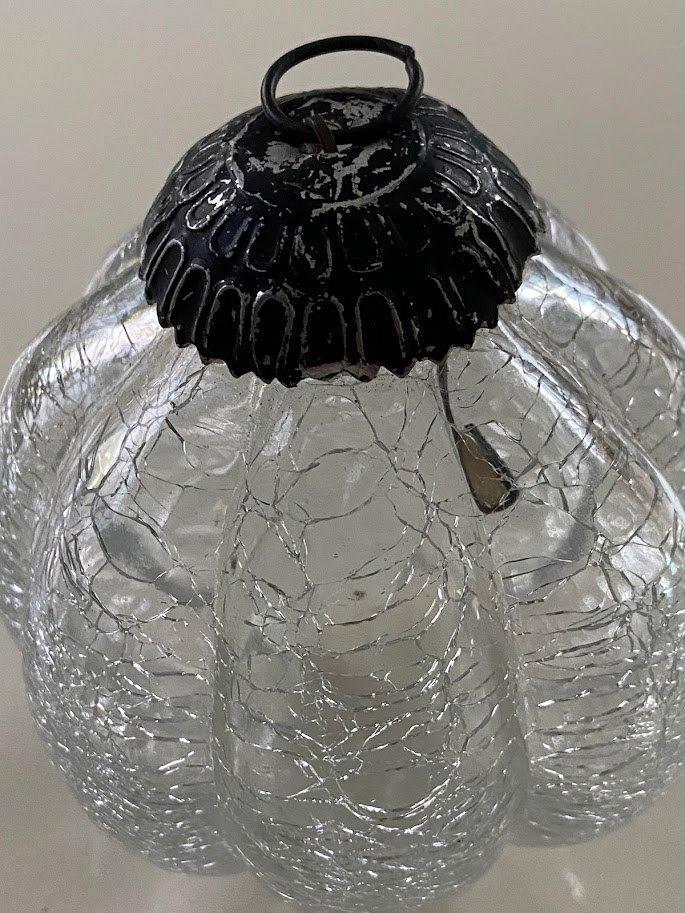 Zware 60 jaar oude massieve glazen retro HEKSENKERSTBAL, Diversen, Kerst, Zo goed als nieuw, Ophalen