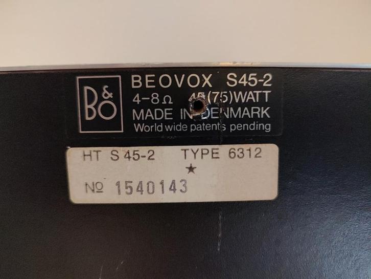 Bang&Olufson BO beovox s45-2, Audio, Tv en Foto, Luidsprekerboxen, Gebruikt, Center speaker, 60 tot 120 watt, Overige merken, Ophalen
