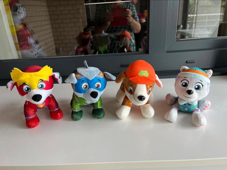 Paw Patrol 4 leuke knuffels, Kinderen en Baby's, Speelgoed | Knuffels en Pluche, Zo goed als nieuw, Ophalen