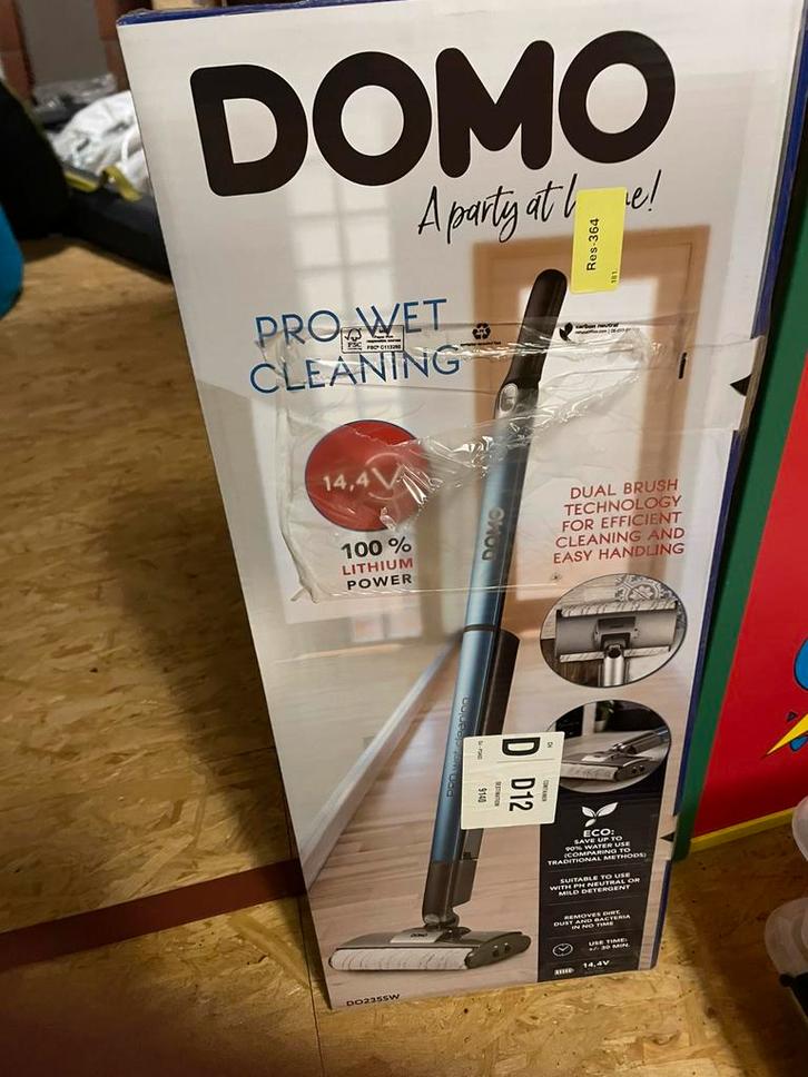 DOMO draadloze electrische vloerreiniger NIEUW, Huis en Inrichting, Schoonmaakartikelen, Overige typen, Ophalen of Verzenden