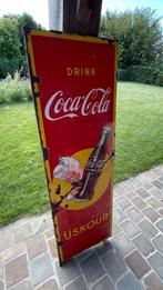 Emaille bord Coca cola., Verzamelen, Ophalen, Gebruikt, Reclamebord