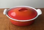 Vintage ovale paté terrine FE Sint-Truiden gietijzer emaille, Overige materialen, Gebruikt, Ophalen of Verzenden, Schaal of Schalen