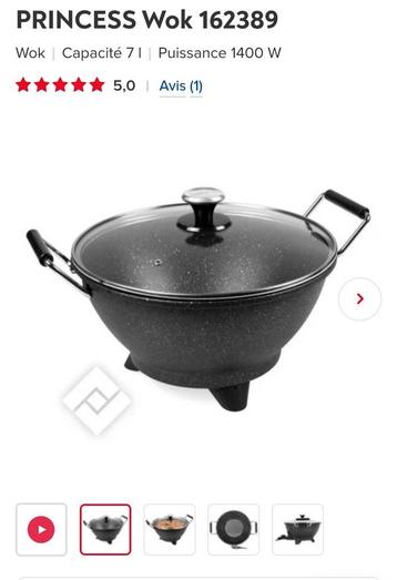 Wok electrique Princess neuf beschikbaar voor biedingen
