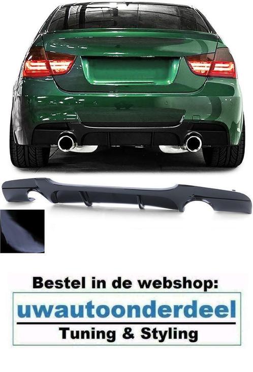 Diffuser Glans Zwart 2 x Uitlaat Voor Bmw 3 serie E90 E91 M, Auto diversen, Tuning en Styling, Verzenden