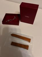 Cartier santos medium originele bruine leren band/strap, Ophalen of Verzenden, Zo goed als nieuw