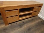 Massief teak houten tv meubel. 125x50x50cm., Huis en Inrichting, Ophalen, Zo goed als nieuw