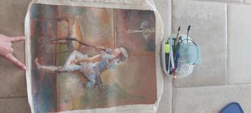 Schilderij balletmeisje (schilder onbekend) beschikbaar voor biedingen