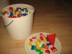 Emmer met bouwblokken, Kinderen en Baby's, Speelgoed | Bouwstenen, Ophalen, Zo goed als nieuw