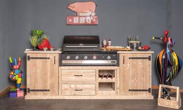 Buitenkeuken Padang van steigerhout evt. met Boretti BBQ