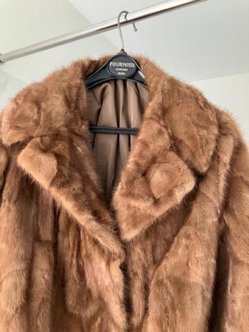 PELSMANTEL, Taille 42/44 (L), Op maat gemaakt, Comme neuf, Brun