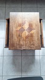 Mooie bijzettafel, massief eik, bovenblad in fineer, Huis en Inrichting, Ophalen, Gebruikt, Eikenhout